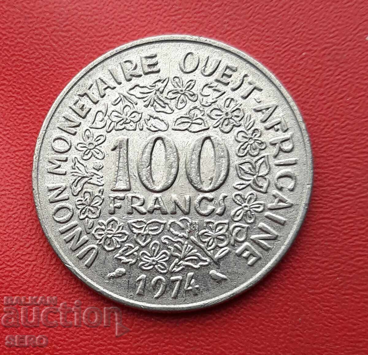 Africa de Vest Franceză - 100 franci 1974 Africa de Vest Franceză - 100 franci 1974