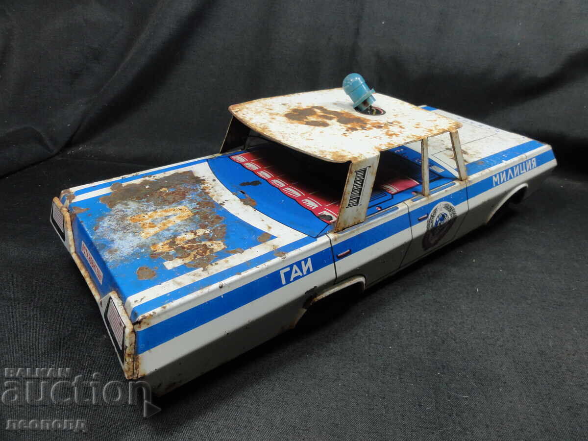 Livrarea BZTS STARA RETRO SOTS SSSR JUCĂRIE METALICĂ MAȘINĂ POLIȚIE RUTIERĂ GAI