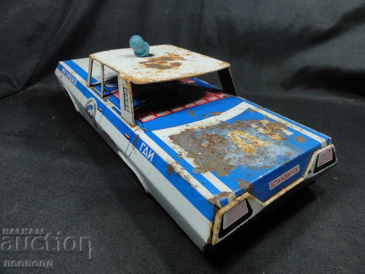 BZTS STARA RETRO SOTS SSSR JUCĂRIE METALICĂ MAȘINĂ POLIȚIE RUTIERĂ GAI - 5