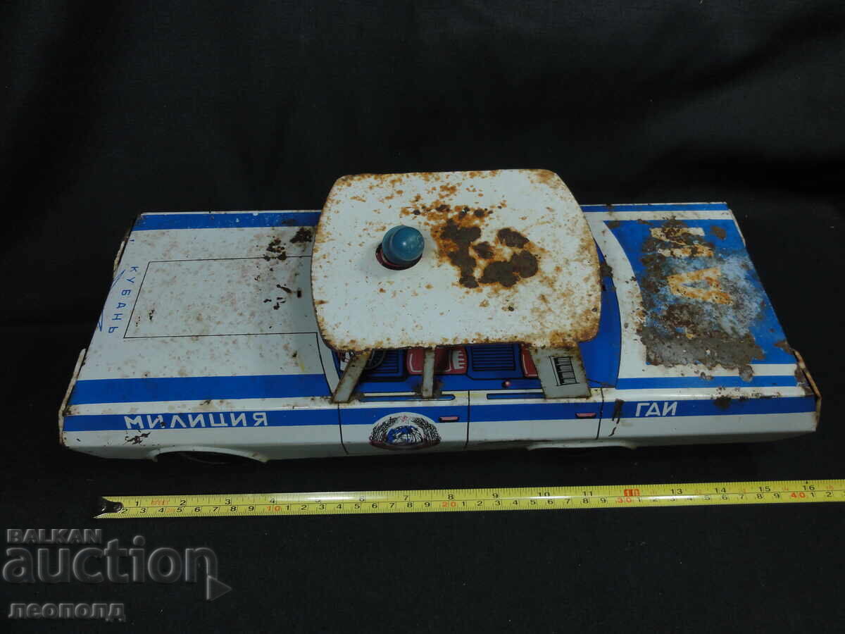 BZTS STARA RETRO SOTS SSSR JUCĂRIE METALICĂ MAȘINĂ POLIȚIE RUTIERĂ GAI - 7