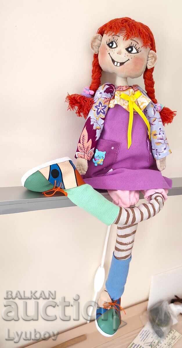 Аукцион Кукла Пипи дълъг чорап. Ръчно изработена. Аукцион Кукла Пипи дълъг чорап. Ръчно изработена.