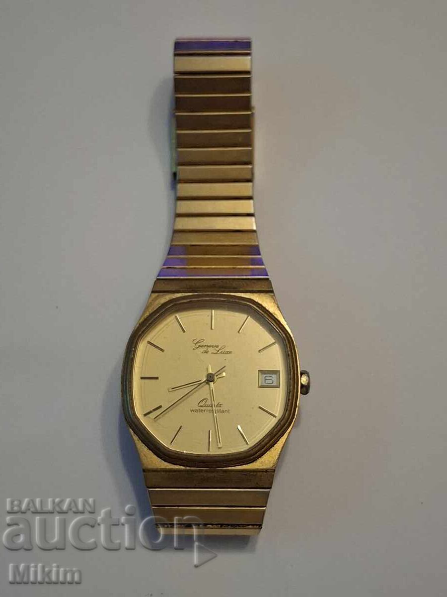 Δημοπρασία Επιχρυσωμένο ανδρικό ρολόι Geneve de Luxe Δημοπρασία Επιχρυσωμένο ανδρικό ρολόι Geneve de Luxe