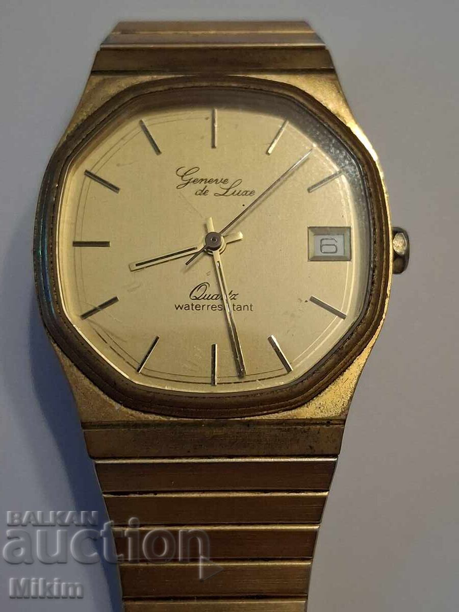 Επιχρυσωμένο ανδρικό ρολόι Geneve de Luxe Επιχρυσωμένο ανδρικό ρολόι Geneve de Luxe