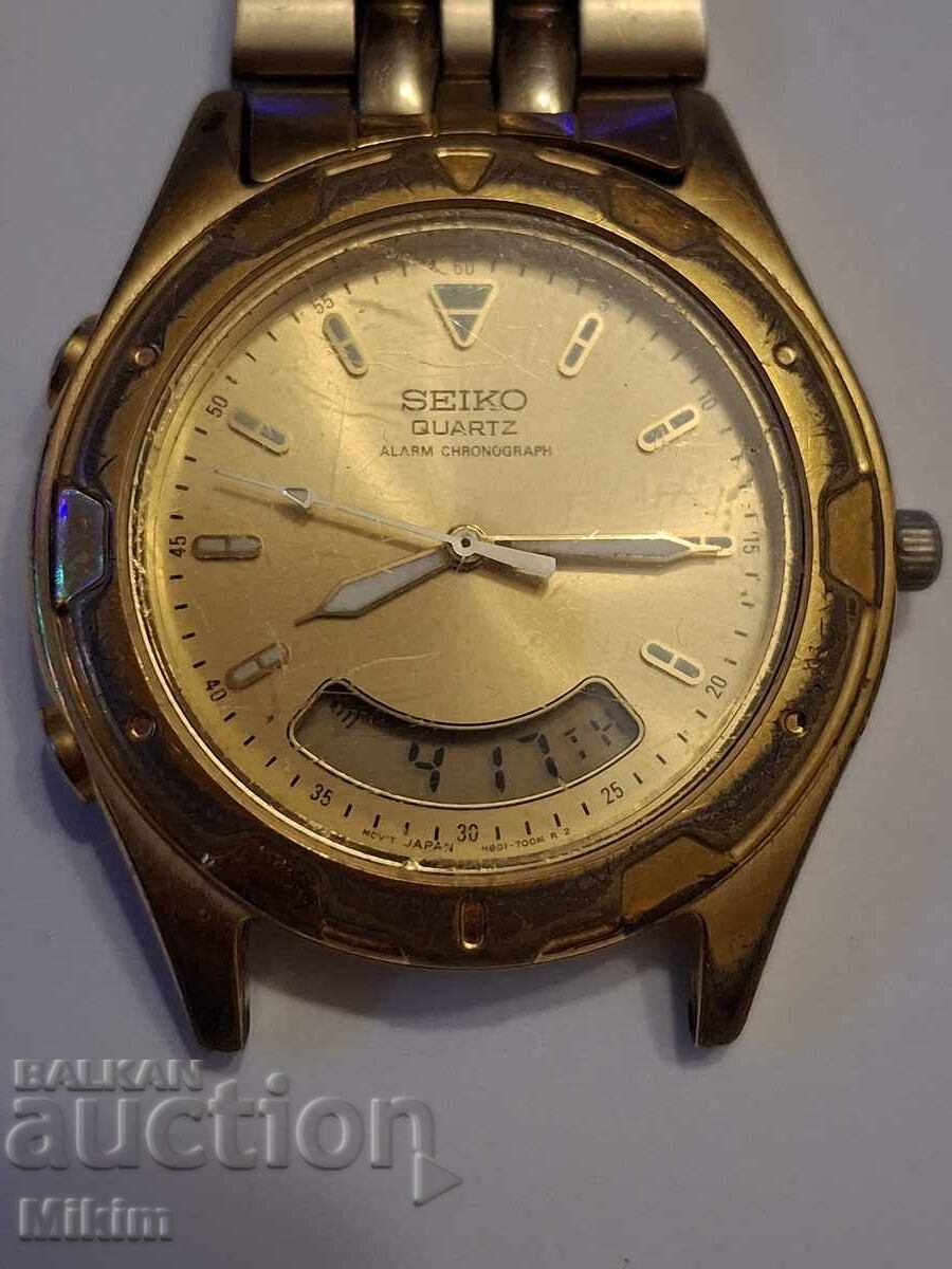 Επιχρυσωμένο ανδρικό ρολόι Seiko Επιχρυσωμένο ανδρικό ρολόι Seiko