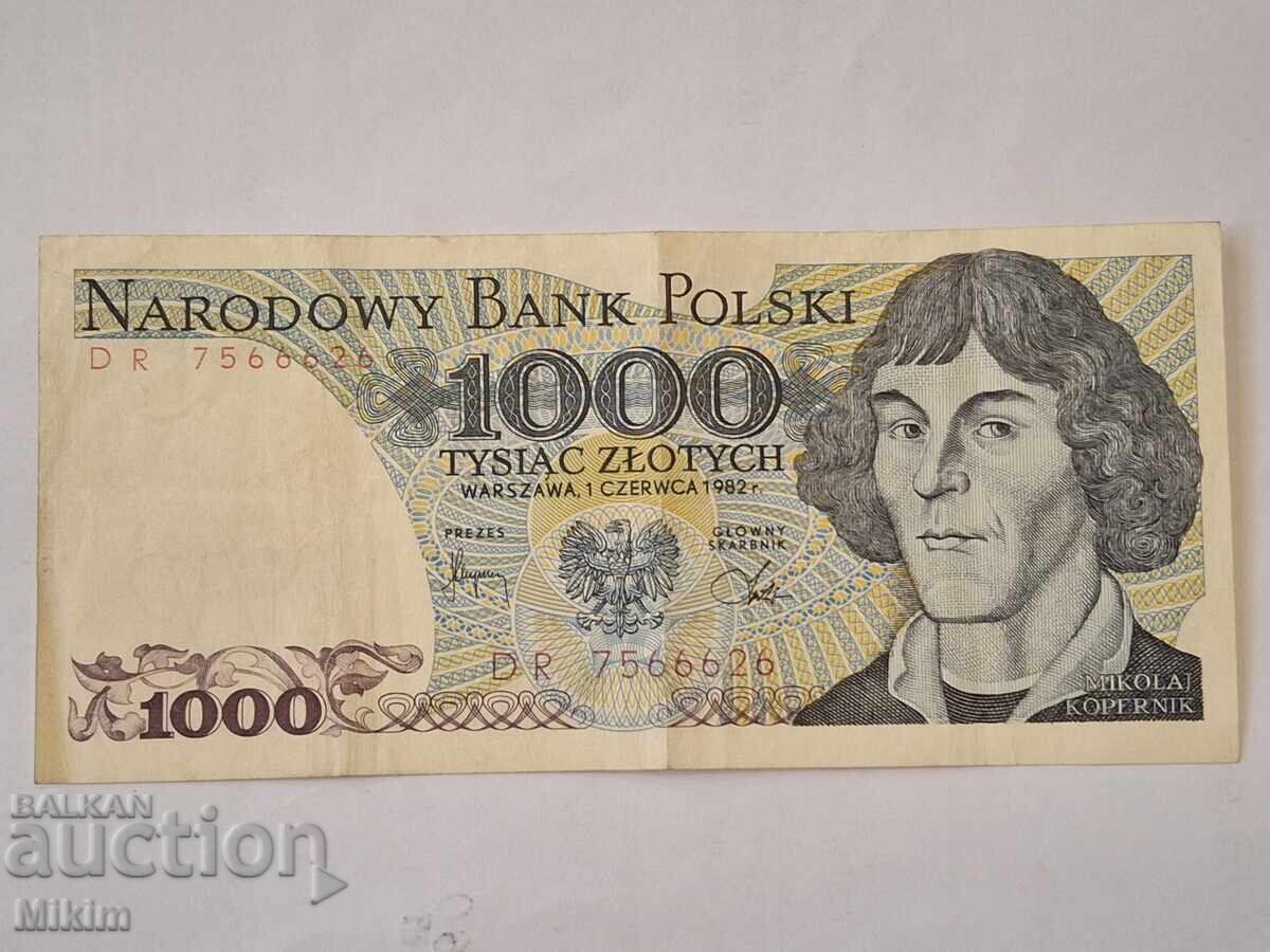 Bancnotă 1000 zloți 1982, Polonia 1
