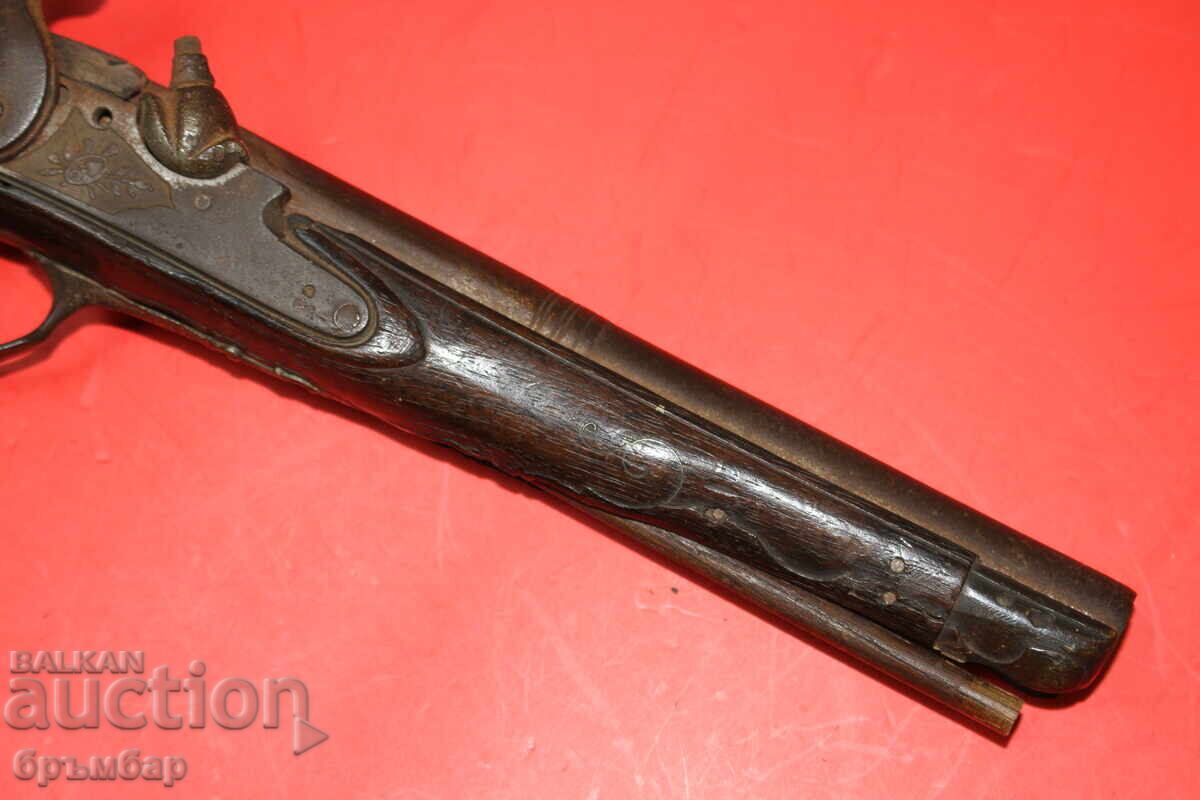 Licitație Pistol capsular vechi, pistol cu cremene, capsator