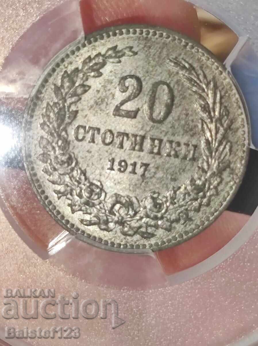 Livrarea 5 Bani și 20 Bani 1917 MS64 Livrarea 5 Bani și 20 Bani 1917 MS64