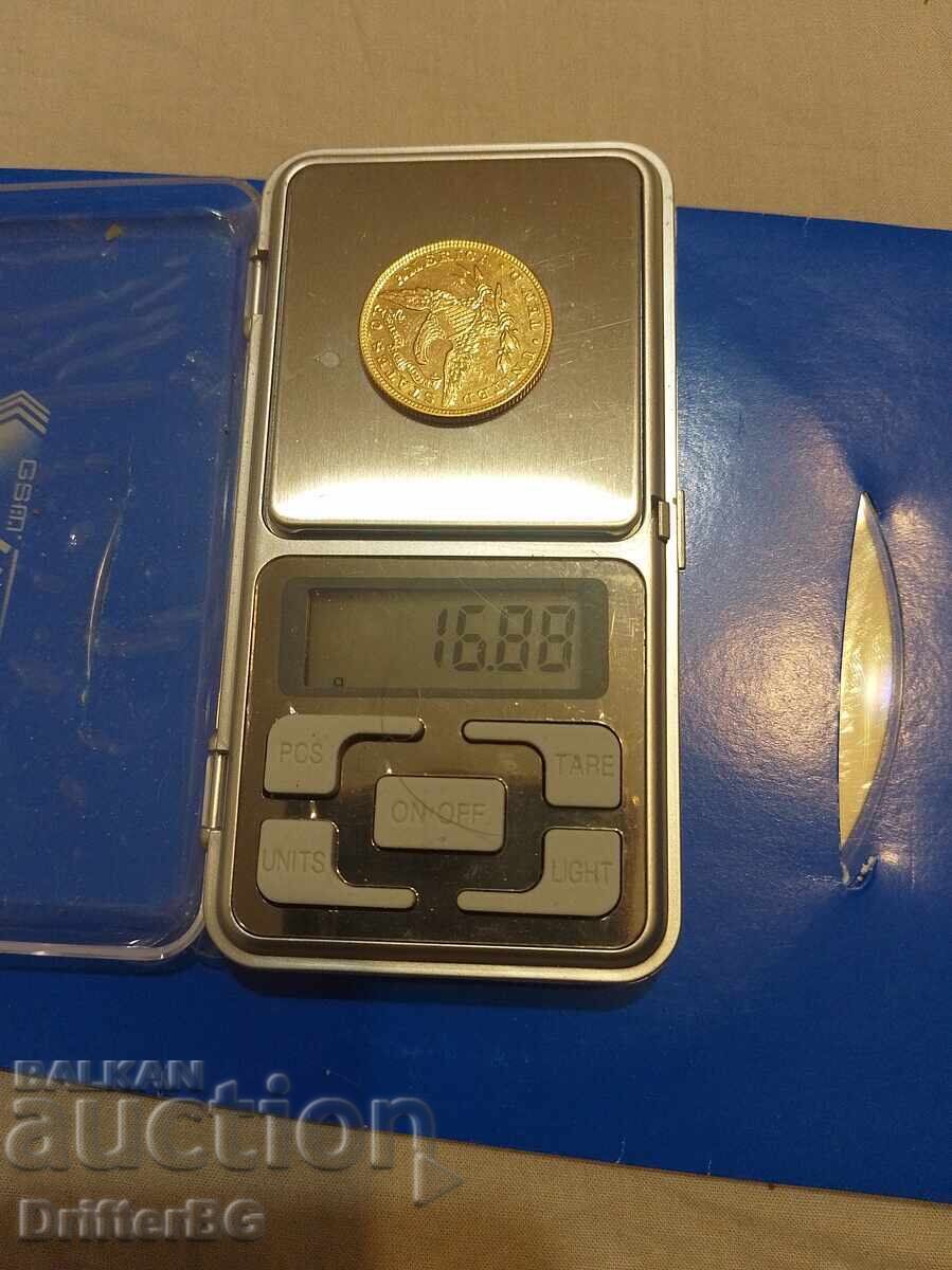 Χρυσό νόμισμα 10 $ ΗΠΑ 1907 με τιμή € 2147.43 | 4200.01 BGN