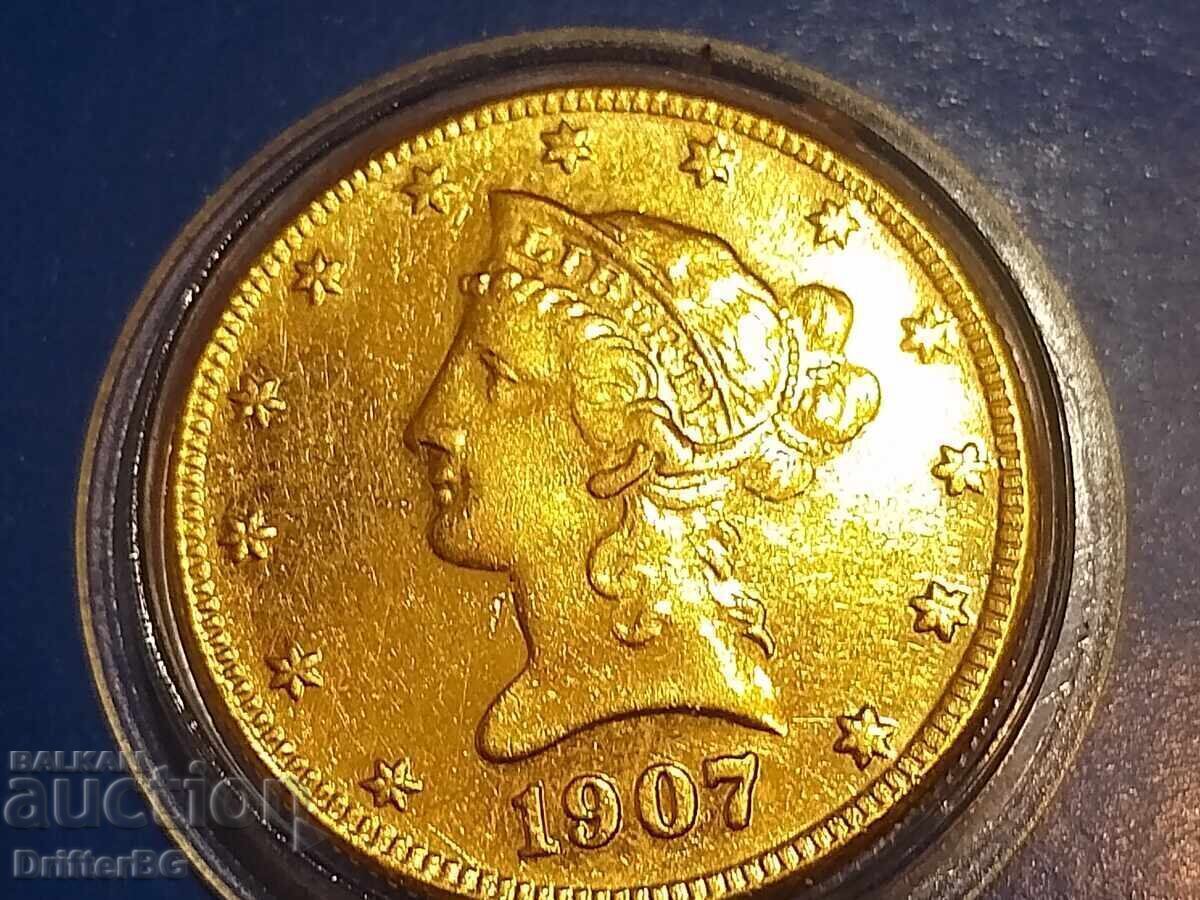 Δημοπρασία Χρυσό νόμισμα 10 $ ΗΠΑ 1907