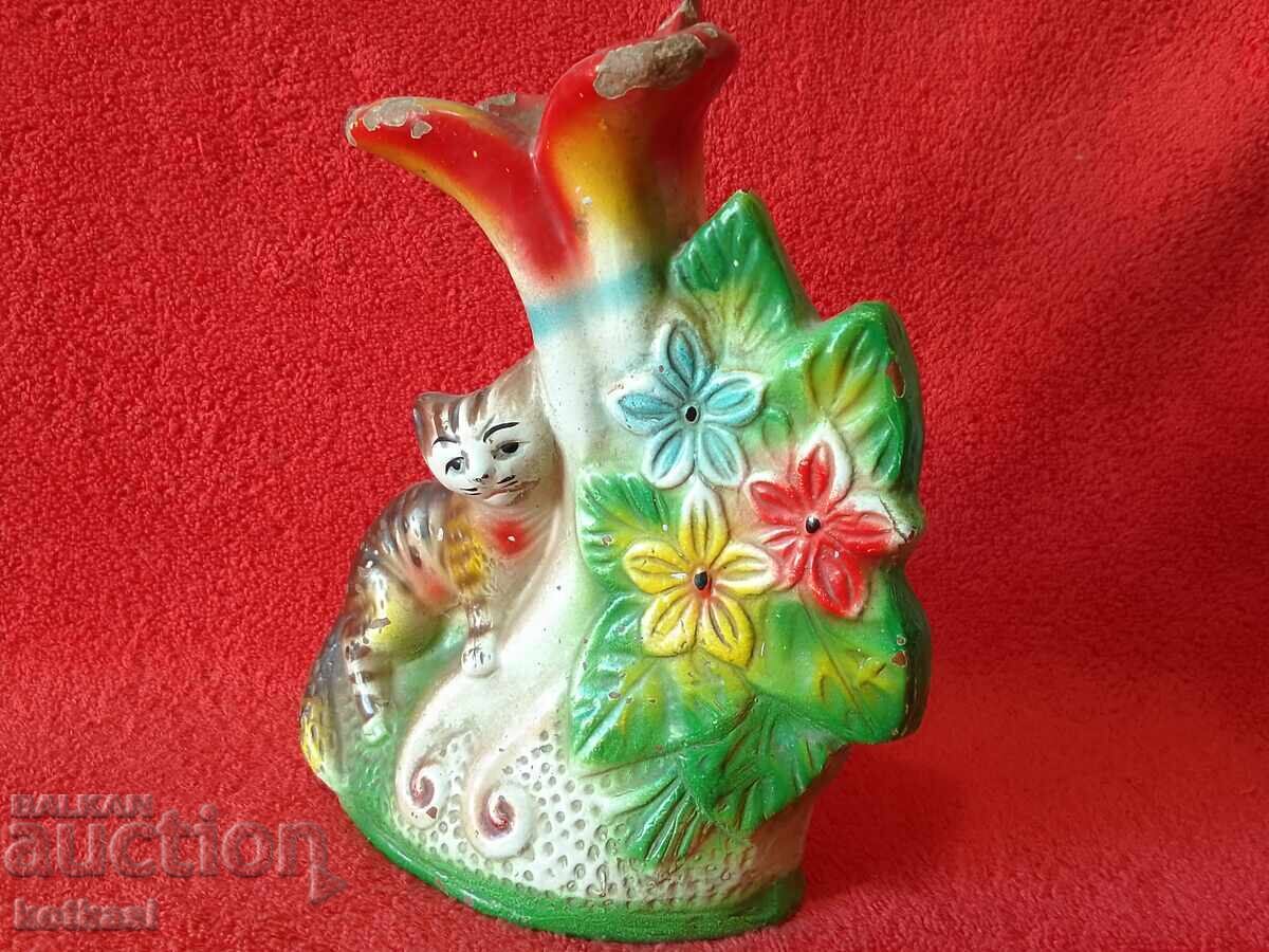 Παλιό Κεραμικό Βάζο με φιγούρα γάτας με τιμή € 84.62 | 165.50 BGN