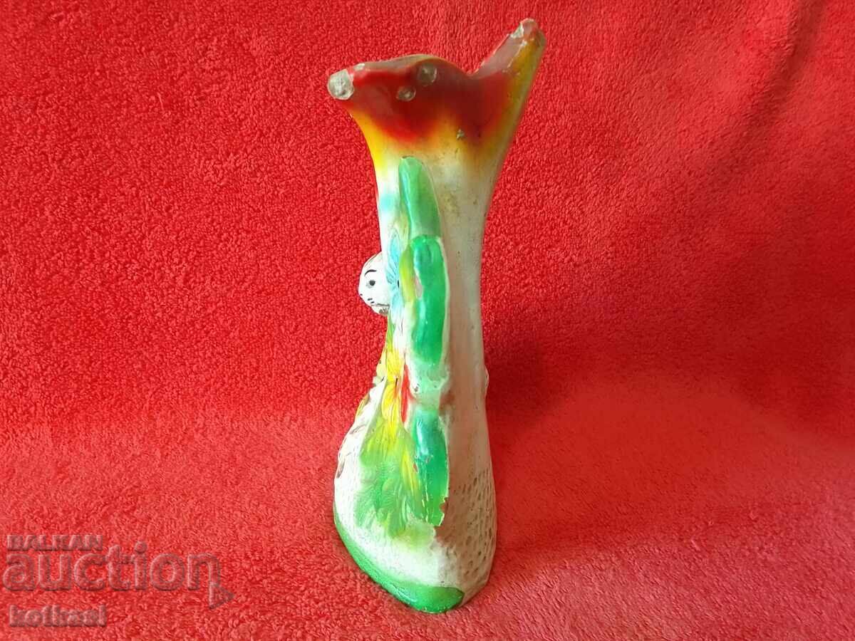 Παλιό Κεραμικό Βάζο με φιγούρα γάτας - 5