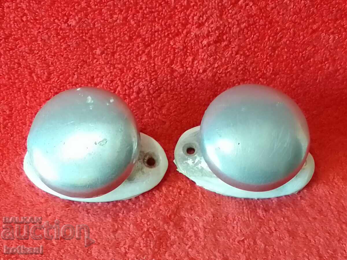 Mânere de ușă din aluminiu metalic vechi pentru mobilă - 5 Mânere de ușă din aluminiu metalic vechi pentru mobilă - 5