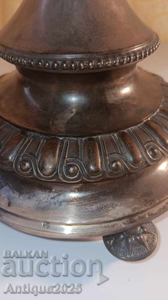 Delivery of Elegant antique silver candlestick, 800 grade, 222 g