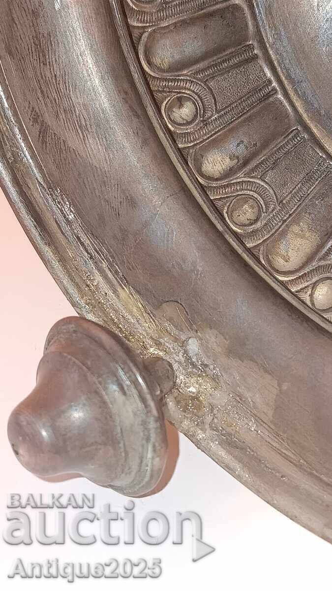 Elegant antique silver candlestick, 800 grade, 222 g - 5