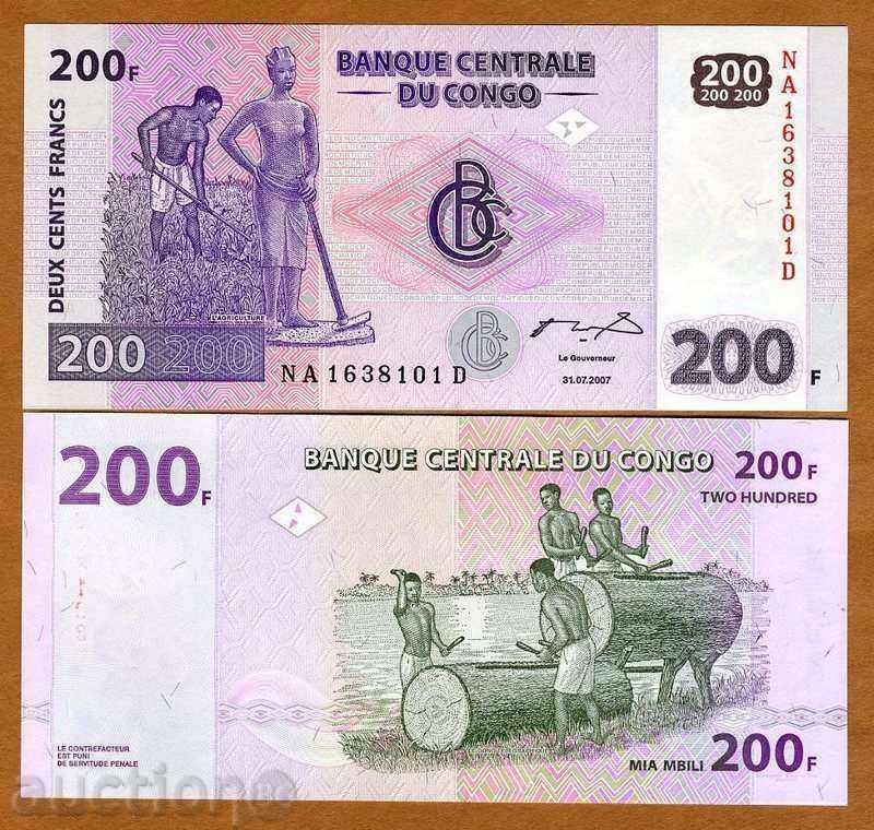 Zorba LICITAȚII TOP CONGO 200 FRANCA 2007 UNC Zorba LICITAȚII TOP CONGO 200 FRANCA 2007 UNC