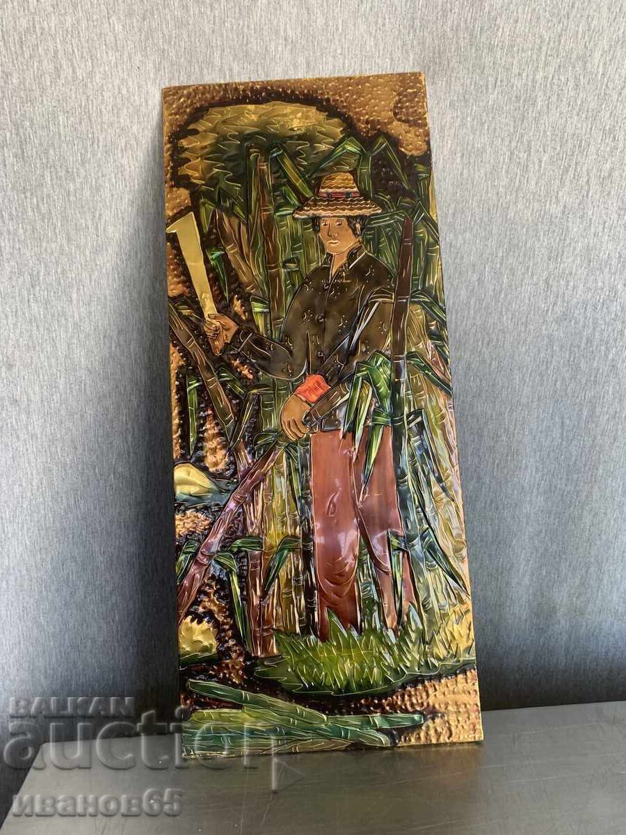 Аукцион медна картина пано