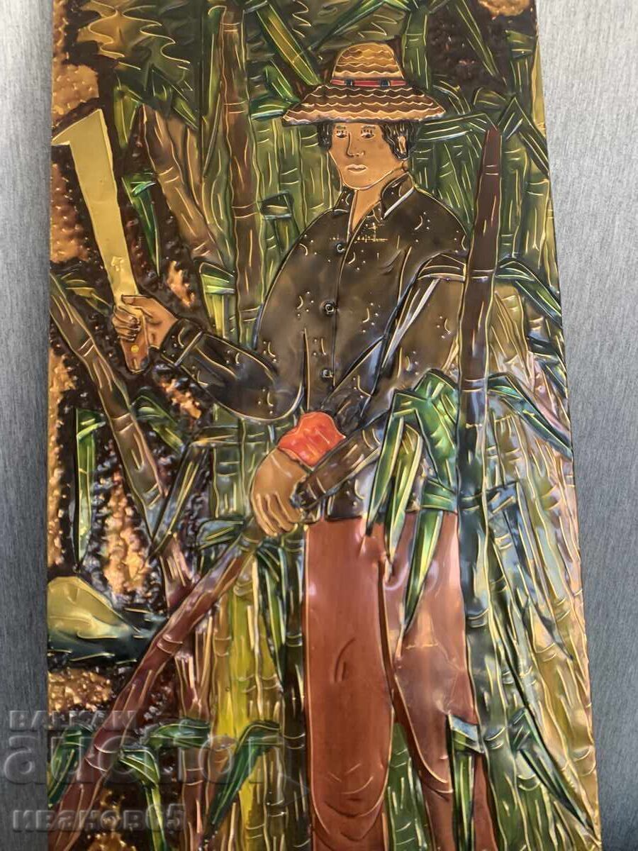 медна картина пано