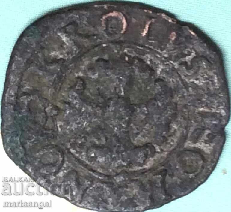 Quatrino Carol V Habsburg Italia 1535-1556 monogramă K cu preț € 12.27 | 24.00 BGN