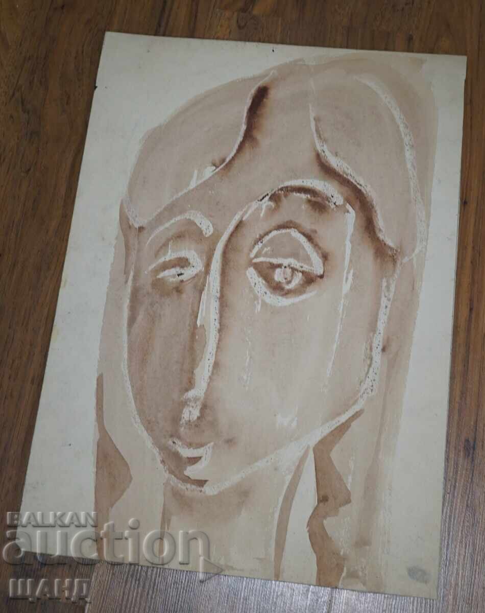 Παλιά Μαεστρική Σχέδιο με μελάνι, γραφικό πορτρέτο άνδρα με τιμή € 5.29 | 10.35 BGN