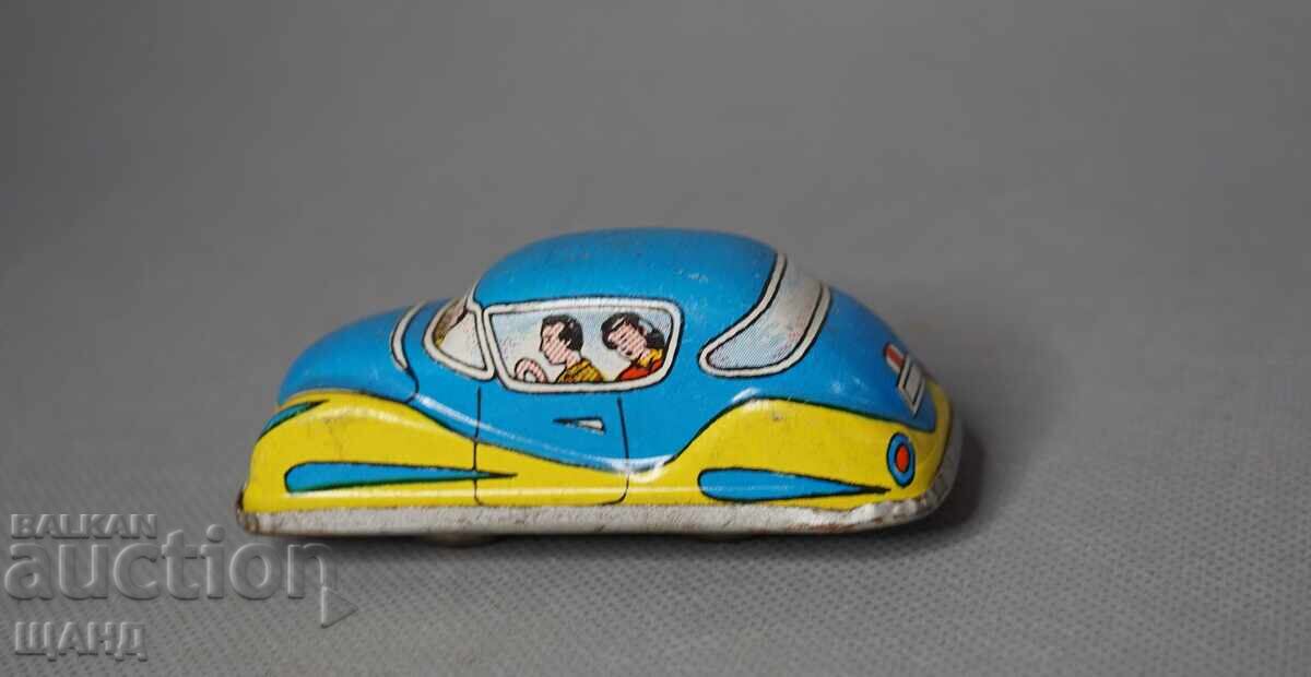 Аукцион Стара метална механична играчка модел количка кола за писта