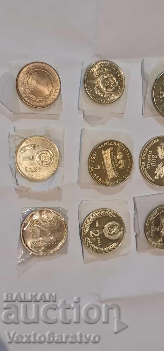 Доставка на Монета-Монети-2 лв.-ЛОТ-9т бр. ЮБИЛЕЙНИ-1966-1988г.г.