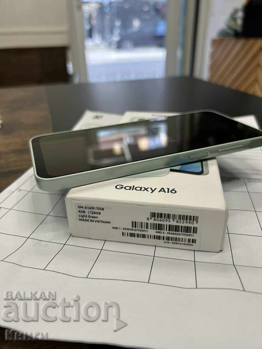 Telefon Samsung Galaxy A16 128GB - nou cu garanție cu preț € 81.81 | 160.01 BGN Telefon Samsung Galaxy A16 128GB - nou cu garanție cu preț € 81.81 | 160.01 BGN
