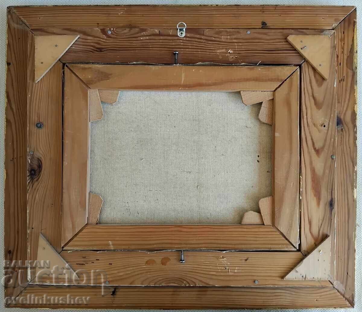 Стара маслена картина рисувана с маслени бои върху платно - 7 Стара маслена картина рисувана с маслени бои върху платно - 7