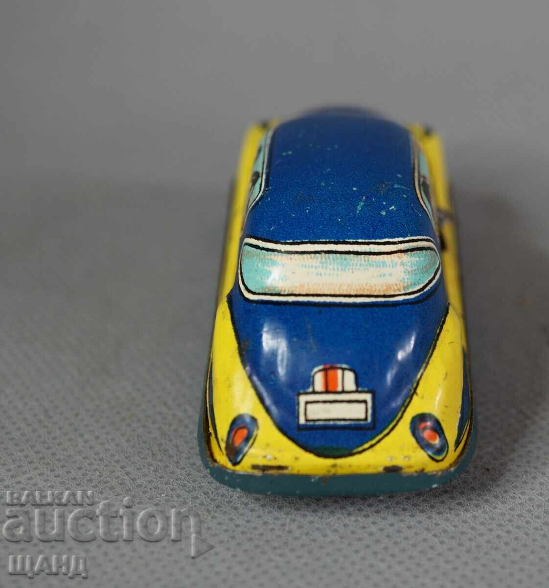 Livrarea Veche jucărie mecanică metalică model mașină de curse pentru pistă