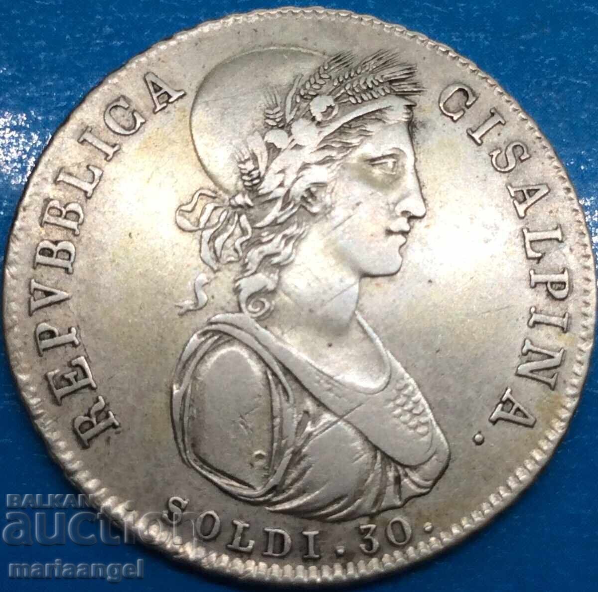 Ναπολέων 30 σόλδι 1800 - 1801 Τσιζαλπίνης Ιταλίας Φοντατσιόνε Ναπολέων 30 σόλδι 1800 - 1801 Τσιζαλπίνης Ιταλίας Φοντατσιόνε