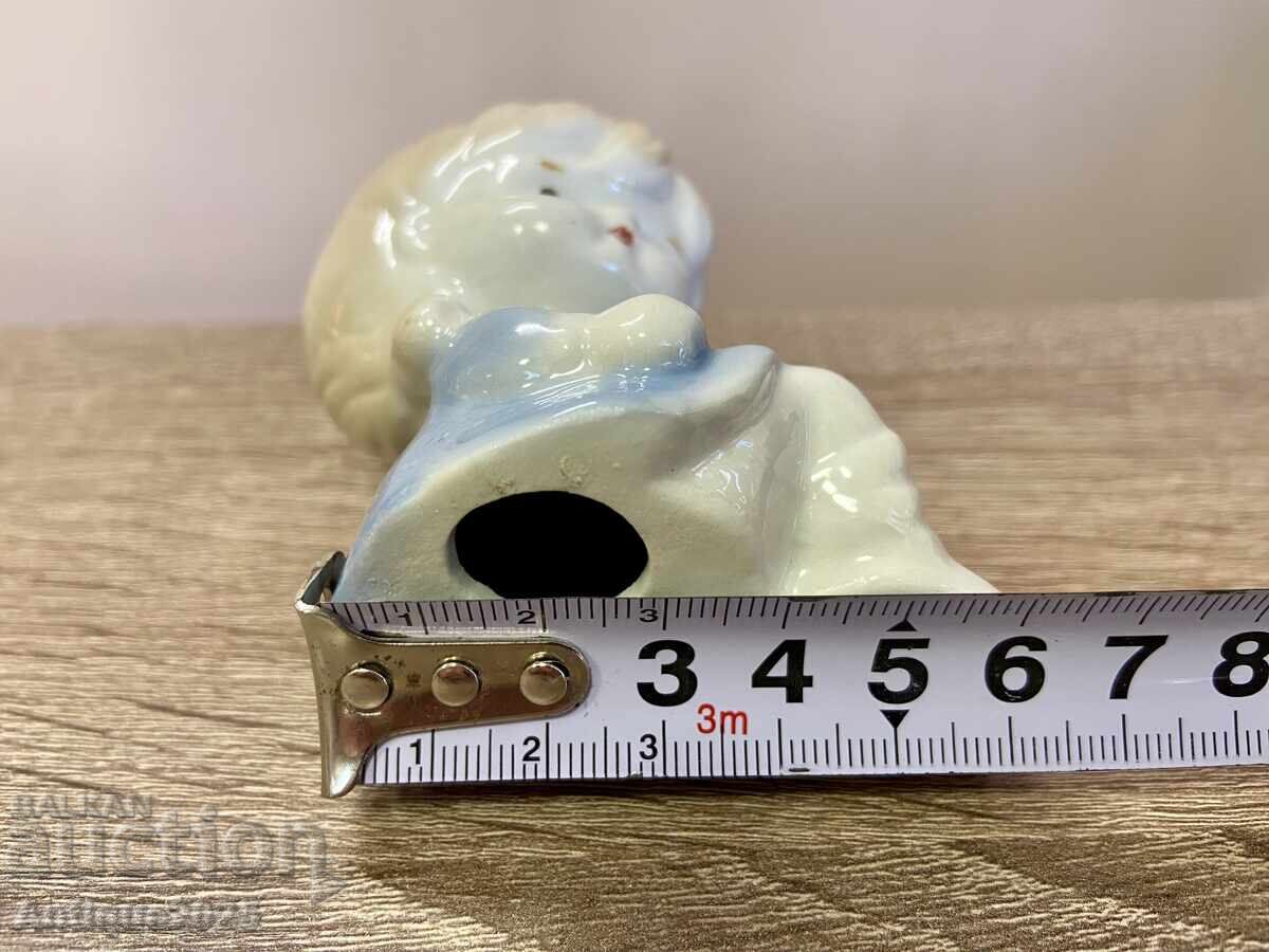 Αντίκα πορσελάνινο ειδώλιο "Κορίτσι", μινιατούρα - 5