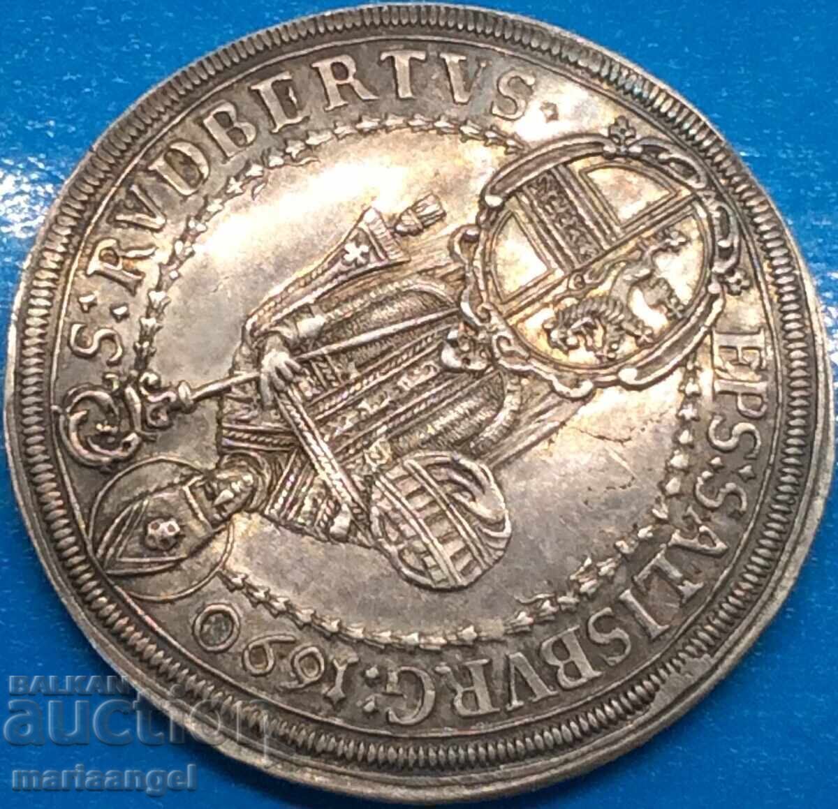 Талер 1690 Австрия Залцбург граф Йохан Ернст 29,08г сребро - 6 Талер 1690 Австрия Залцбург граф Йохан Ернст 29,08г сребро - 6