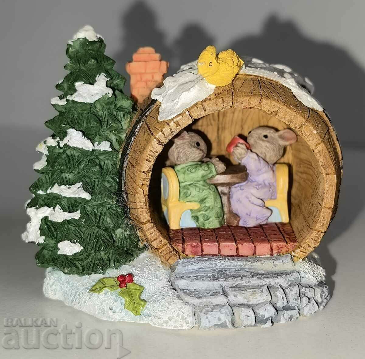 Χριστούγεννα Χριστουγεννιάτικο Κουνέλι Φιγούρα Αγαλματίδιο Υλικό Άγνωστο