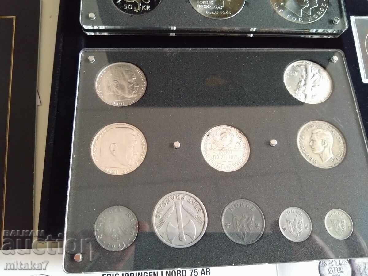 Комплект монети и медал, Норвегия - 5 Комплект монети и медал, Норвегия - 5