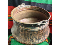 Μεγάλο αναγεννησιακό χάλκινο καζάνι 25 λίτρων