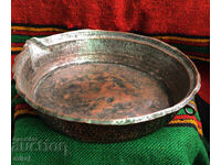 Αναγεννησιακό χάλκινο σκεύος για εστία από σφυρήλατο χαλκό