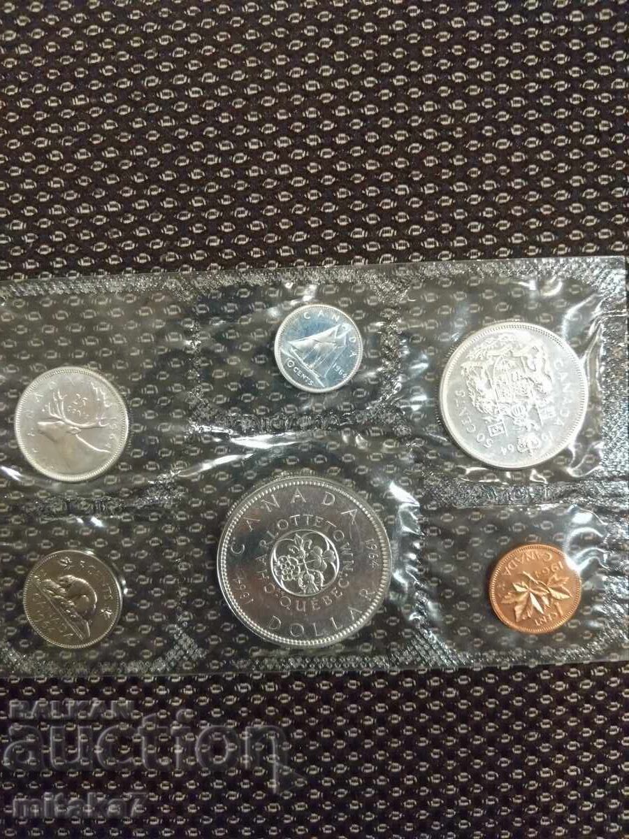 Auction  Set of Canadian coins, 1964