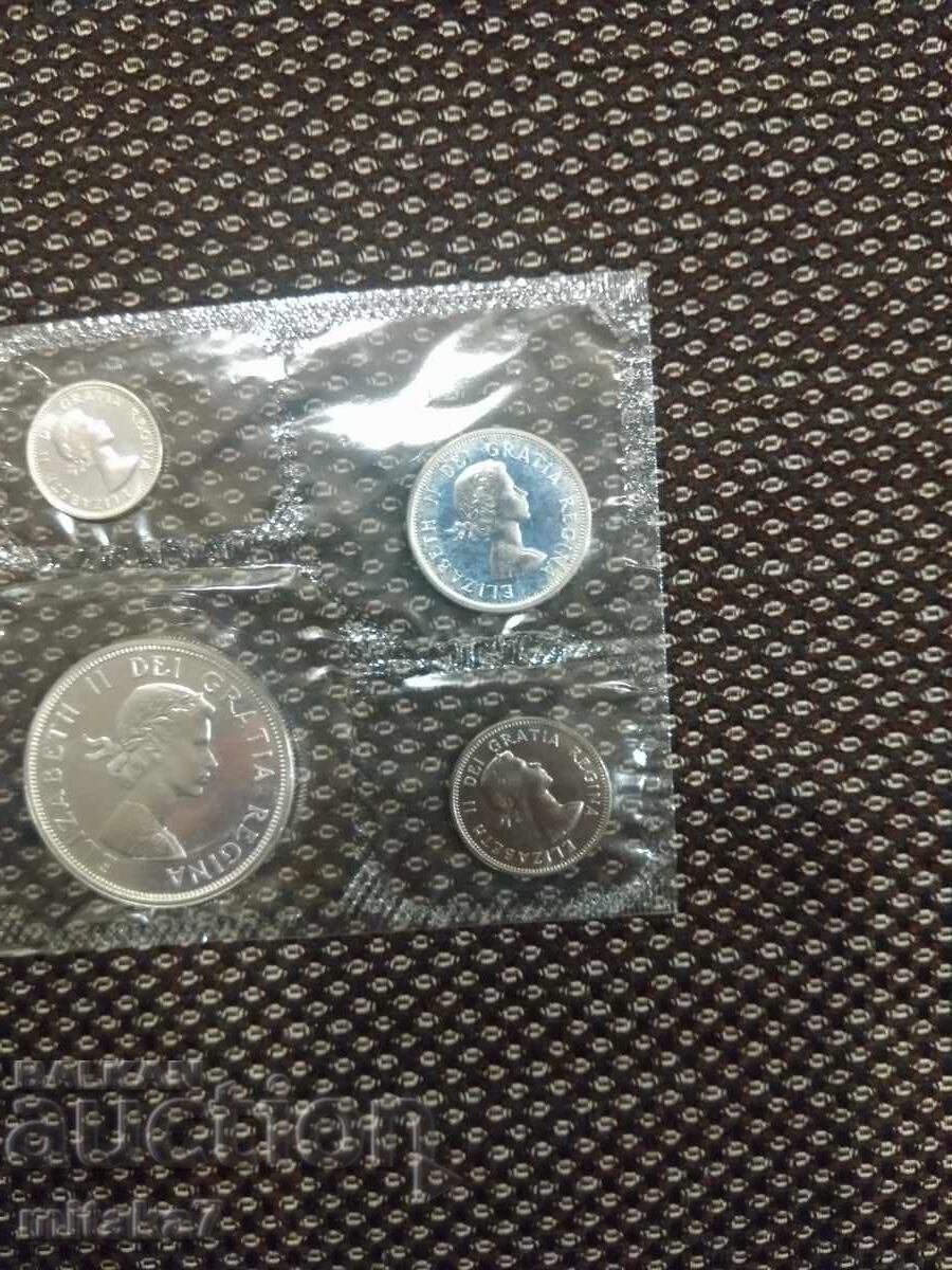 Set of Canadian coins, 1964 - 6