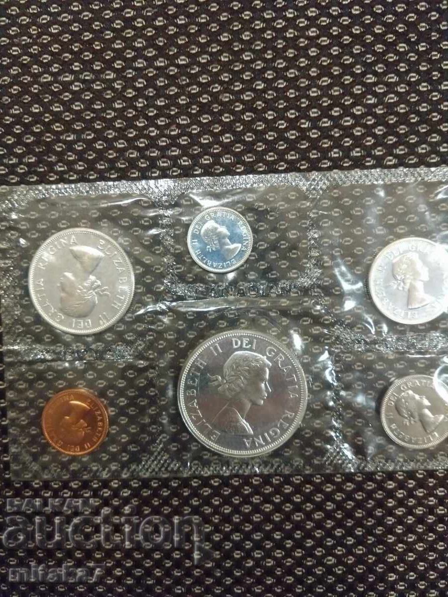 Set of Canadian coins, 1964 - 7