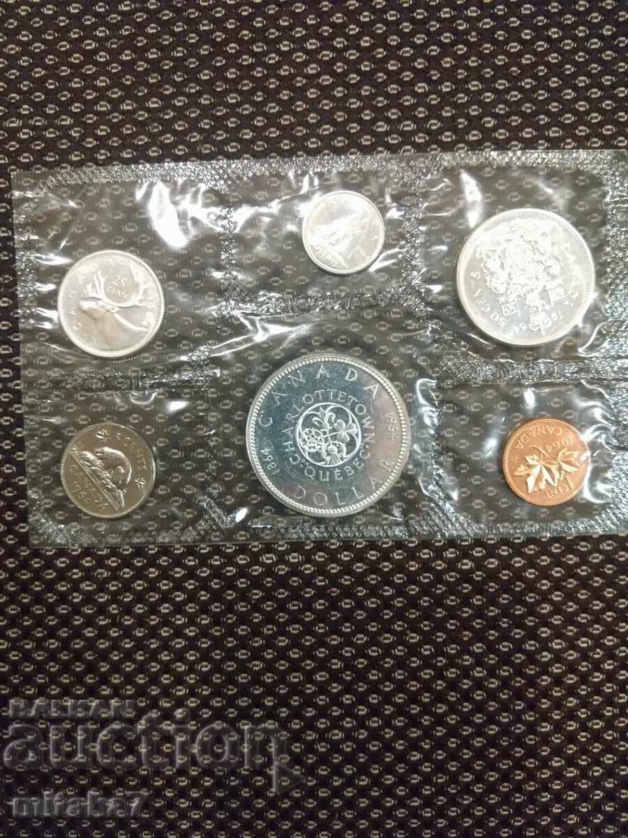 Set of Canadian coins, 1964