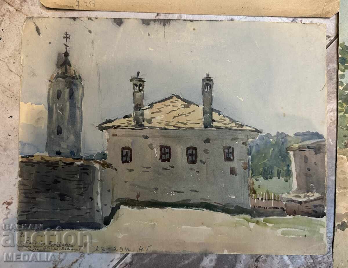 Аукцион Станьо Стаматов - лот от 6 акварела