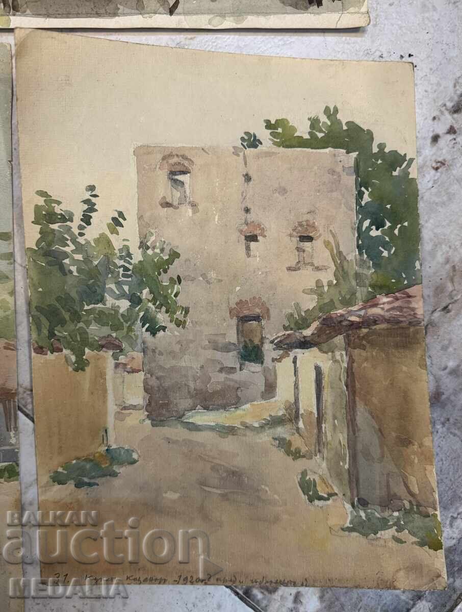 Станьо Стаматов - лот от 6 акварела - 5