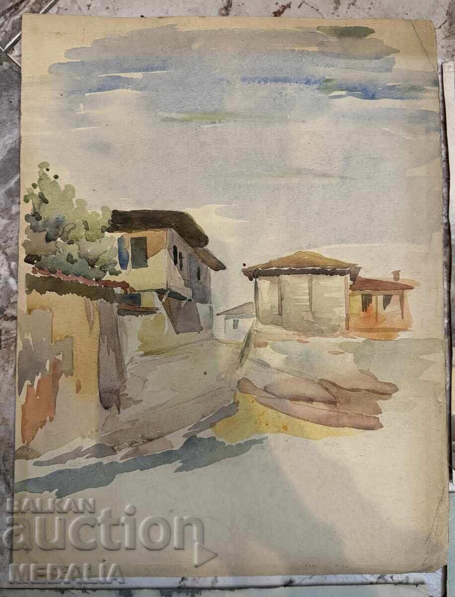 Станьо Стаматов - лот от 6 акварела - 7