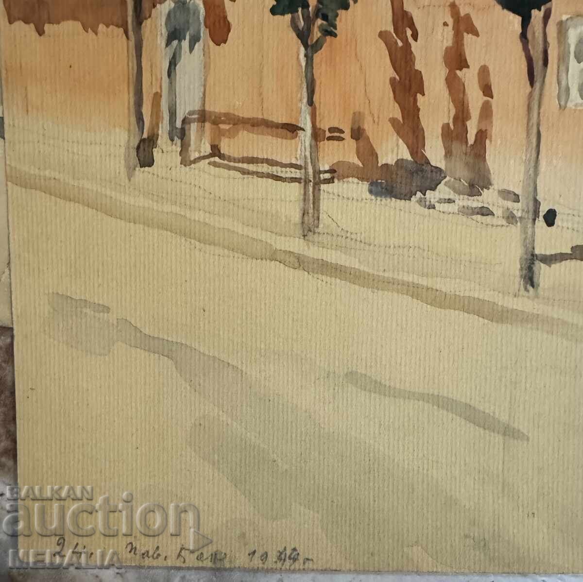 Станьо Стаматов - лот от 6 акварела - 11