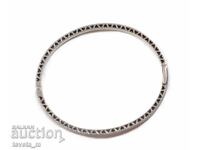 Ασημένιο βραχιόλι PANDORA 925 με ροζ σμάλτο και πετράδια