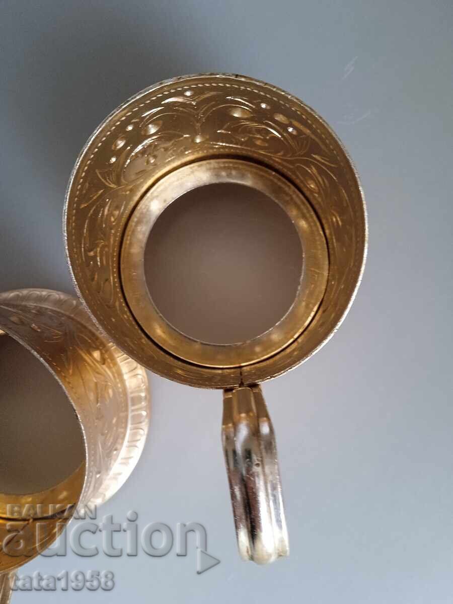 Δημοπρασία Δίσκοι για ποτήρια 2 τεμάχια Λουλούδια Καμπάνες Κωδωνάκια Σφραγίδα