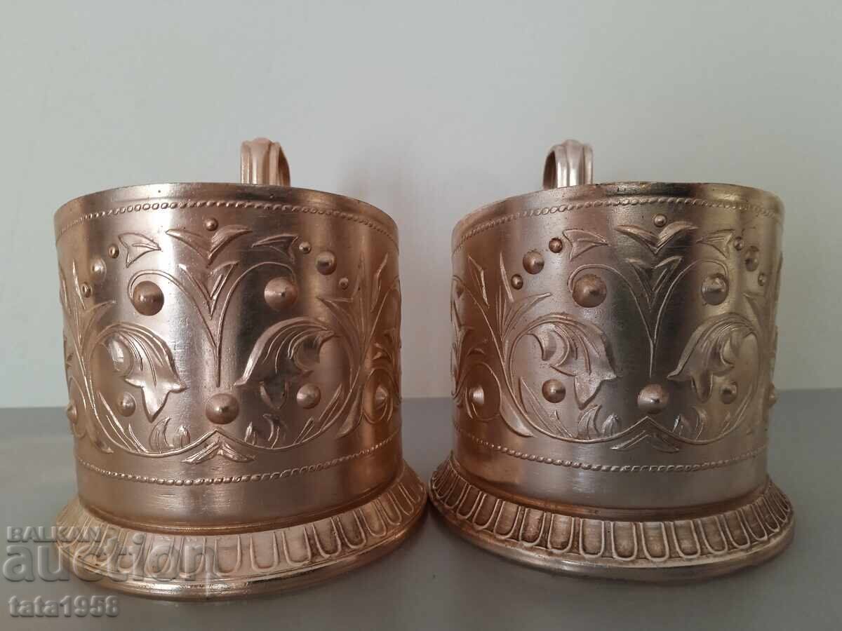 Δίσκοι για ποτήρια 2 τεμάχια Λουλούδια Καμπάνες Κωδωνάκια Σφραγίδα