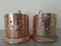 Подстакани  2 броя Цветя Камбанки с Печат