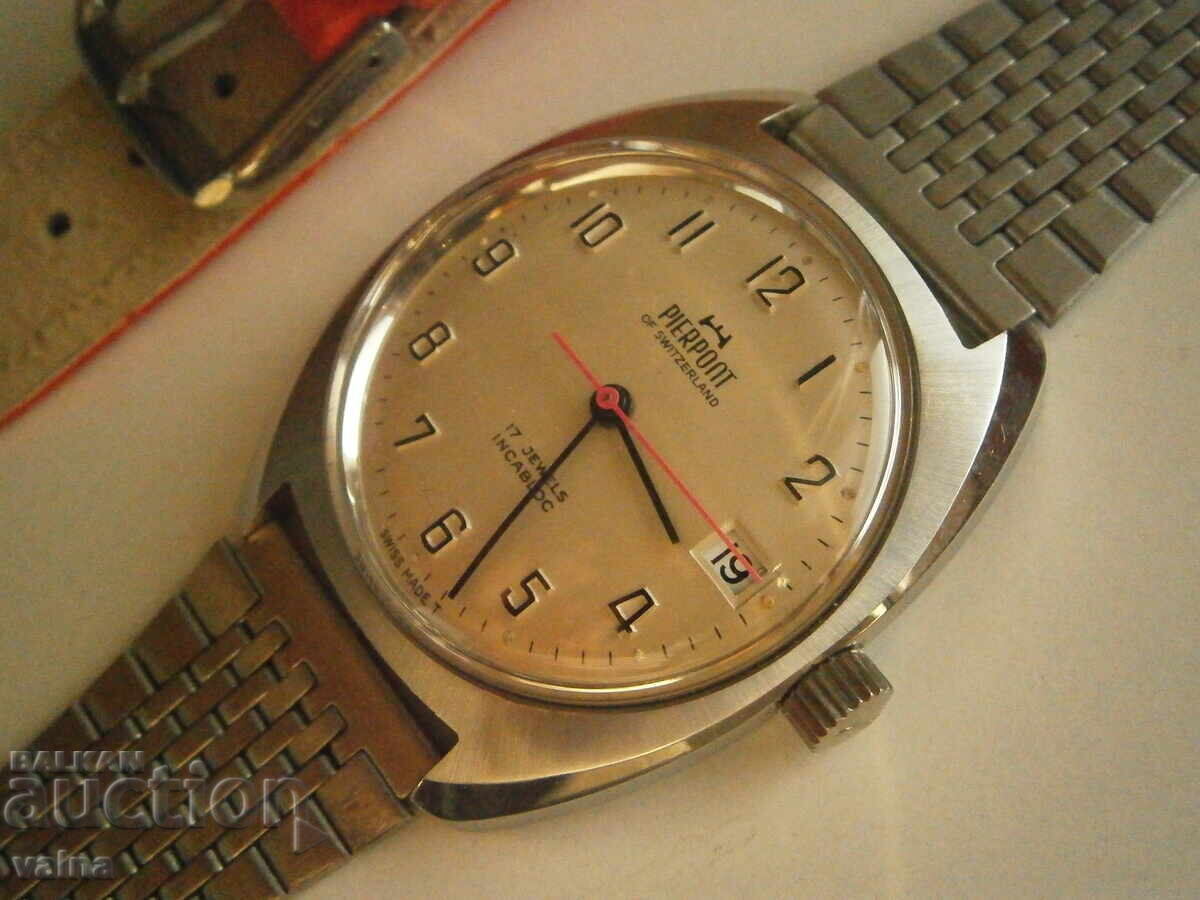 NOS! PIERPONT of Switzerland, FHF974, 17 jewels, Swiss, TOP! cu preț € 119.00 | 232.74 BGN NOS! PIERPONT of Switzerland, FHF974, 17 jewels, Swiss, TOP! cu preț € 119.00 | 232.74 BGN