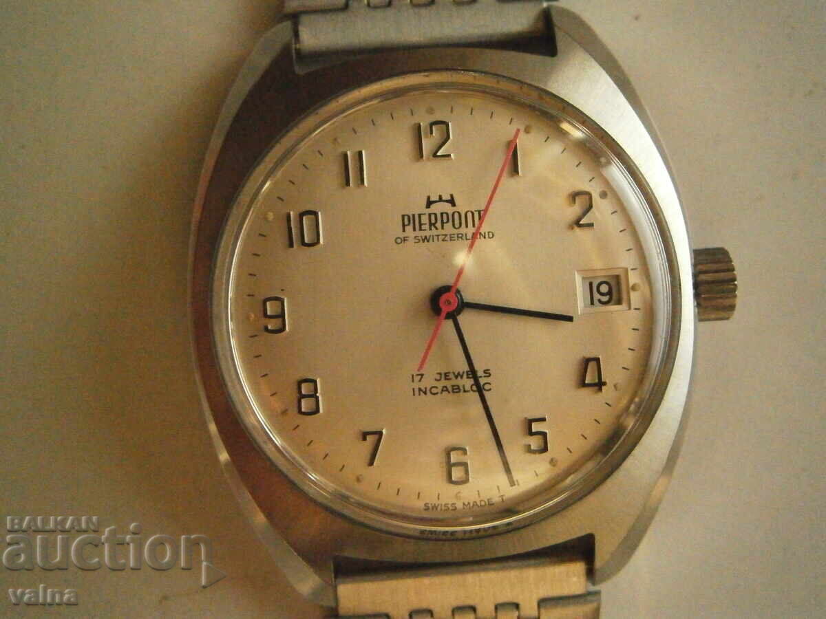 NOS! PIERPONT of Switzerland, FHF974, 17 jewels, Swiss, TOP!