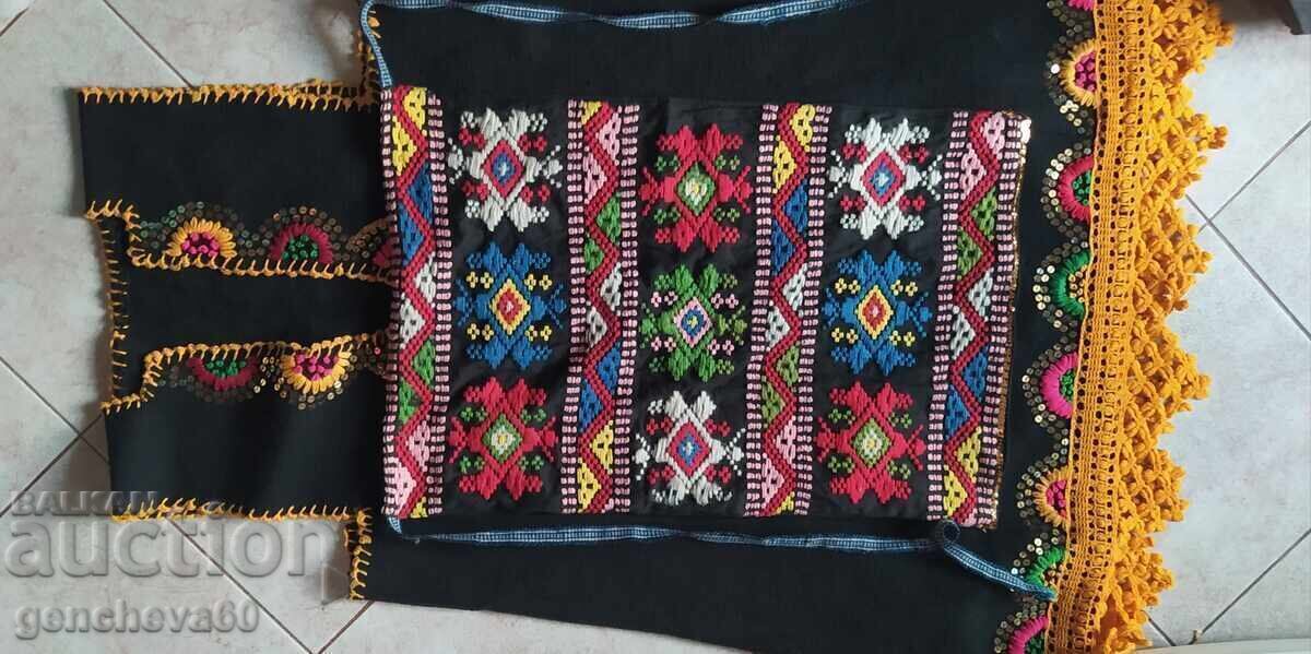 Folk costume skirt, apron, and headscarf - 7